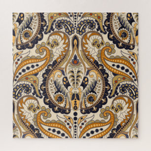 Paisley Floral: Farbenloses, nahtloses Design