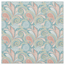 Paisley Floral Light Pink und Blue