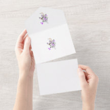 Paisley Floral Motif – Boho White Purple Orange 