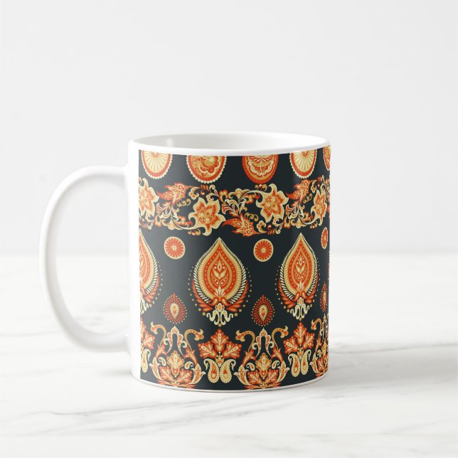 Paisley Floral orientalisches Muster. Nahtlos A Kaffeetasse (Links)