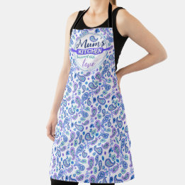 Paisley Floral Pattern - Weiß Schürze