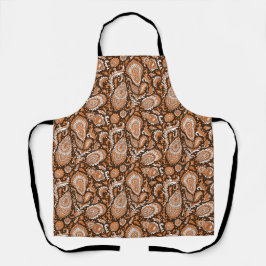  paisley floral seamless Brown Schürze