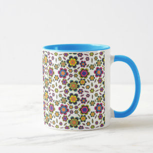 Paisley Flowers Design Motif Mugs