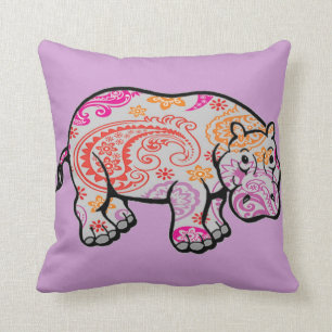Paisley-Flusspferd-Kissen Kissen