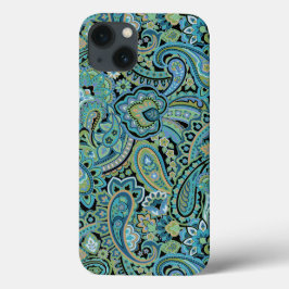Paisley Forest Green iPhone Case