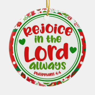 Paisley Freude im Herrn Immer Weihnachten Keramik Ornament