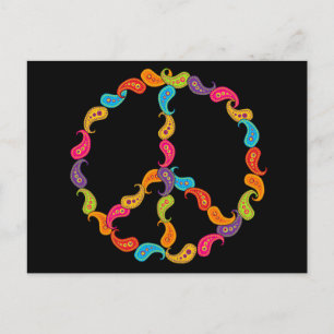 Paisley Frieden Postkarte
