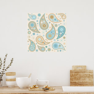 Paisley Funky Druck Poster
