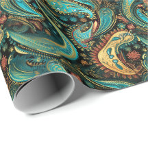 Paisley Golden Blume Abstraktes Muster 9