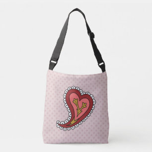 Paisley Heart All-Over-Print Bag Tragetaschen Mit Langen Trägern