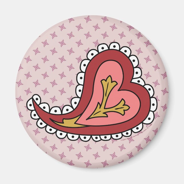 Paisley Heart Magnet (Vorne)