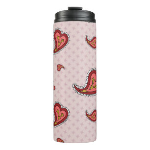 Paisley Heart Thermal Tumbler Thermosbecher