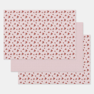 Paisley Heart Wrapping Paper Set Geschenkpapier Set