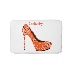Paisley High Heel Shoes Thunder_Cove Badematte