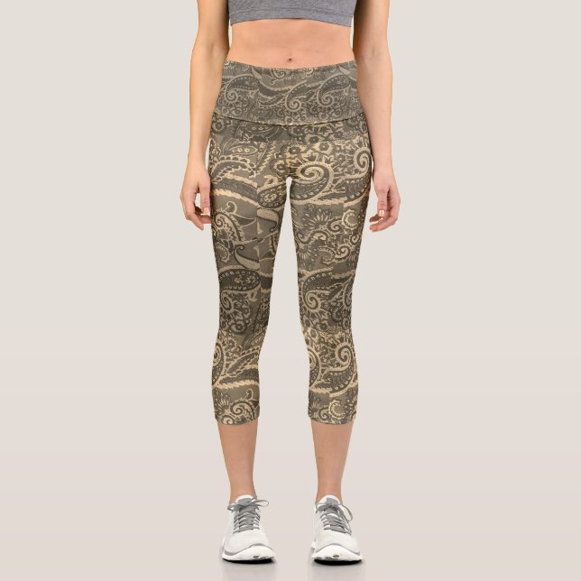 Paisley High Waisted Capris (Vorderseite)