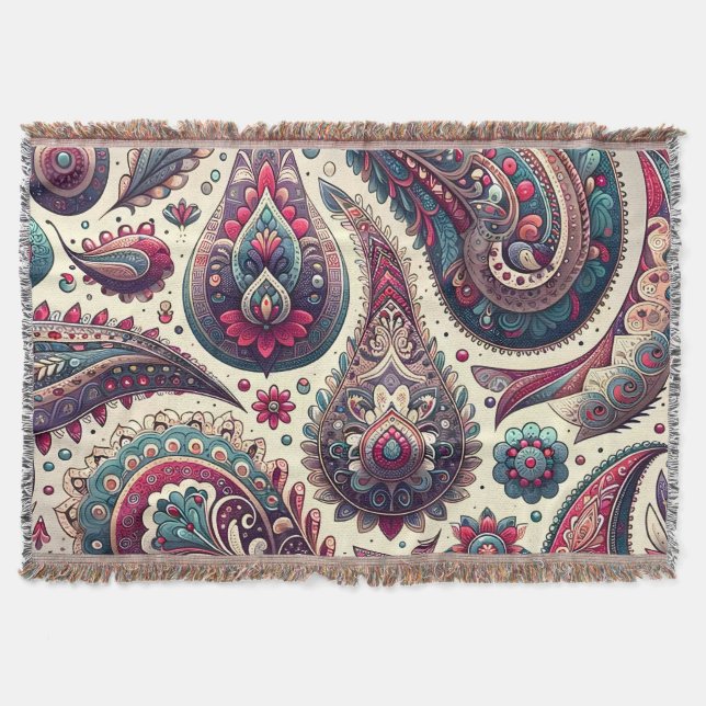 Paisley-Hintergrundmuster  Decke (Vorderseite)