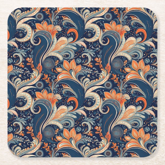 Paisley Honeysuckle Untersetzer (Vorderseite)