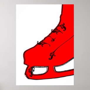 paisley ice skate poster