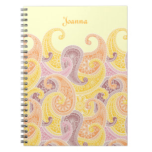 Paisley im Lemon-Notebook Notizblock