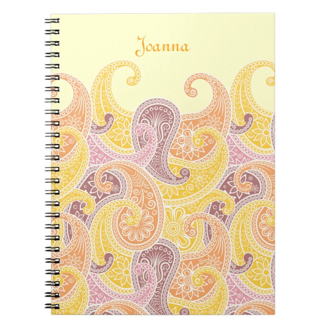 Paisley im Lemon-Notebook Notizblock (Vorderseite)