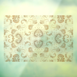 Paisley in Beige Ästhetik Moderne Tan Brown Fensteraufkleber
