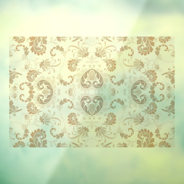Paisley in Beige Ästhetik Moderne Tan Brown Fensteraufkleber (Blatt 3)