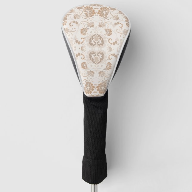 Paisley in Beige Ästhetik Moderne Tan Brown Golf Headcover (Vorderseite)