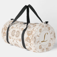 Paisley in Beige Ästhetik Moderne Tan Brown Init.