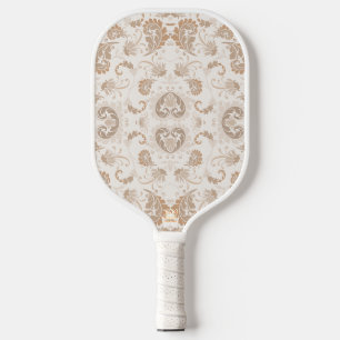 Paisley in Beige Ästhetik Moderne Tan Brown Pickleball Schläger