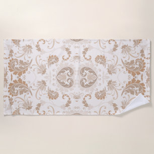 Paisley in Beige Ästhetik Moderne Tan Brown Strandtuch
