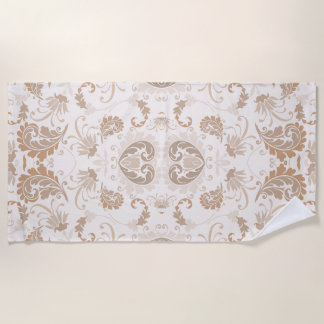 Paisley in Beige Ästhetik Moderne Tan Brown Strandtuch