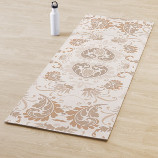 Paisley in Beige Ästhetik Moderne Tan Brown Yogamatte