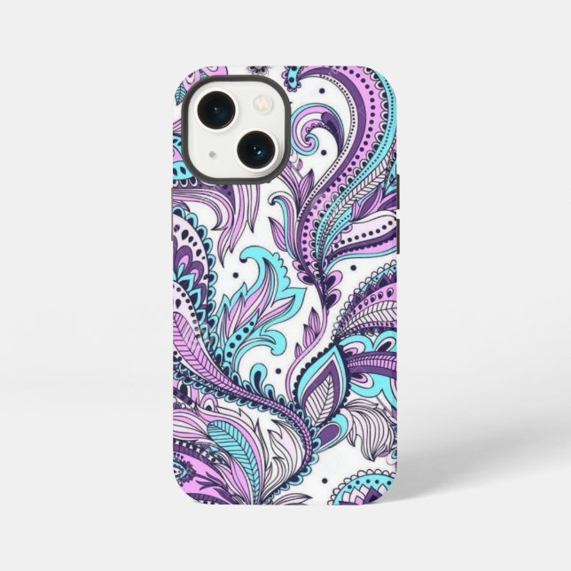 Paisley iPhone 13 Mini Hülle (Rückseite)