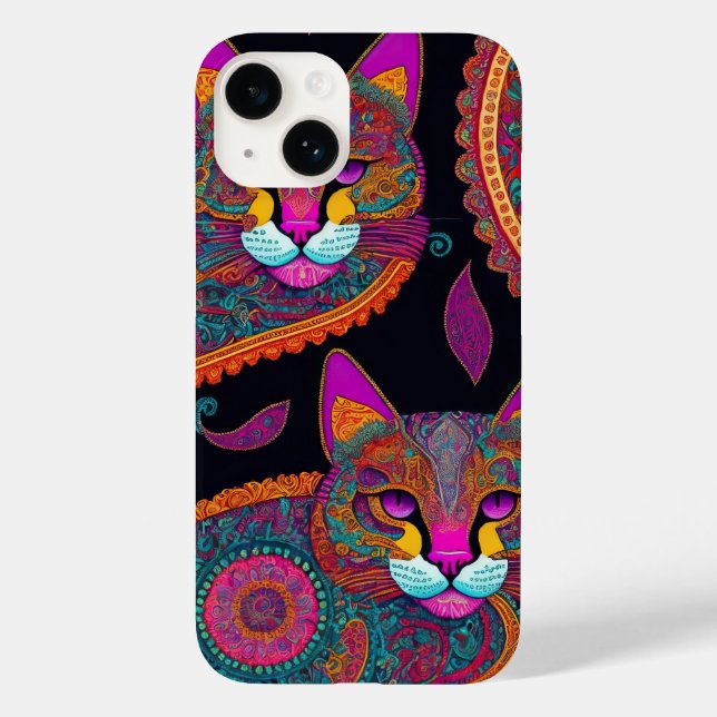 Paisley Kätzchens Case-Mate iPhone 14 Hülle (Rückseite)