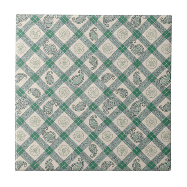 Paisley-Keramikfliese Fliese (Vorderseite)