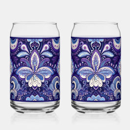 Paisley königsblaues Sodas Glas