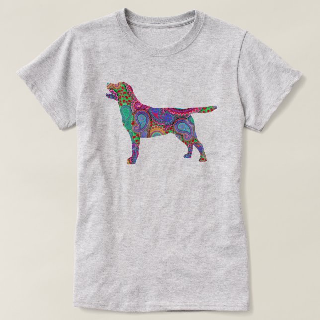 Paisley Labrador T-Shirt (Design vorne)
