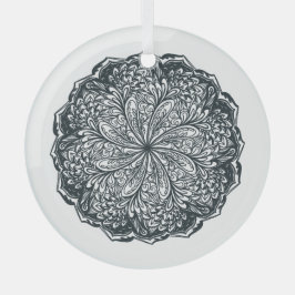Paisley Lace Mandala Ornament Aus Glas