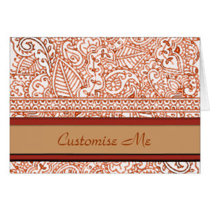 Paisley-Leidenschaft - Orange (Hennastrauch)