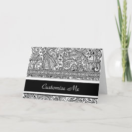 Paisley-Leidenschaft - Schwarzes (Hennastrauch) Karte