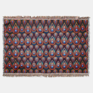Paisley like Colorful Jewel Pattern Decke