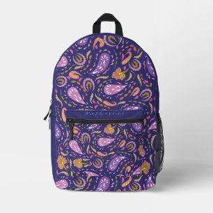 Paisley Lila Bedruckter Rucksack