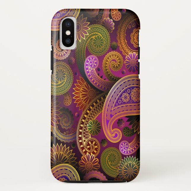 Paisley Lila Case-Mate iPhone Hülle (Rückseite)