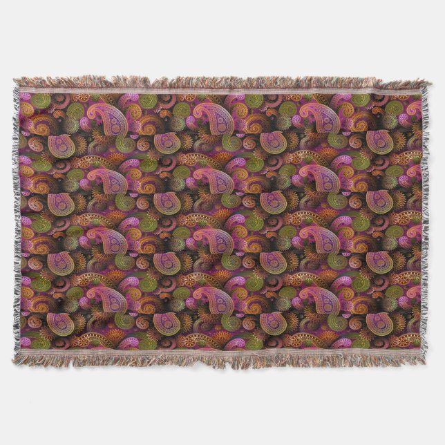 Paisley Lila Decke (Vorderseite)