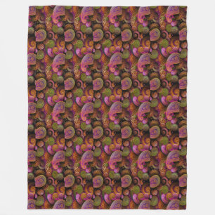 Paisley Lila Fleecedecke