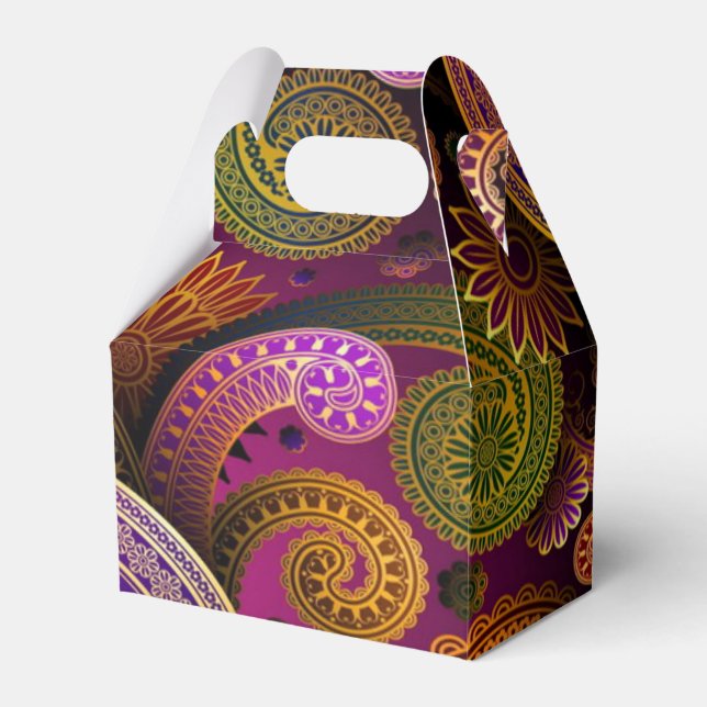 Paisley Lila Geschenkschachtel (Vorderseite)