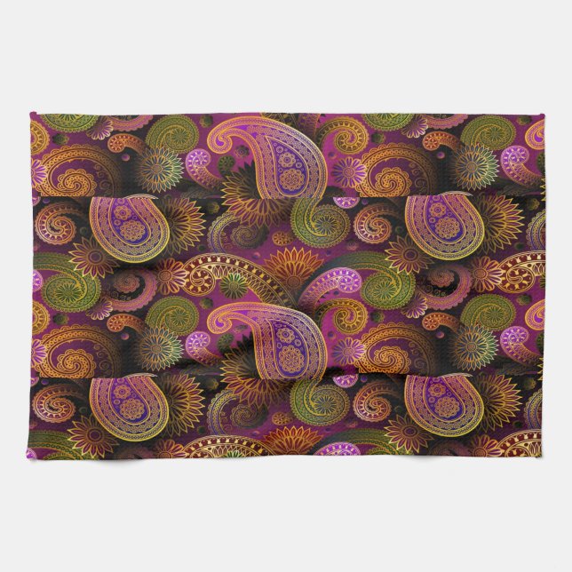 Paisley Lila Handtuch (Horizontal)