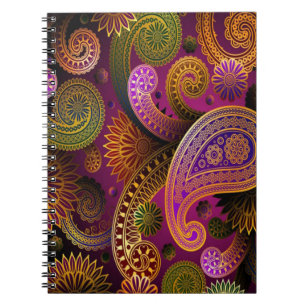 Paisley Lila Notizblock
