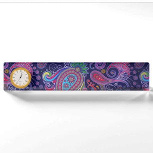 Paisley Lila pink Namensplakette