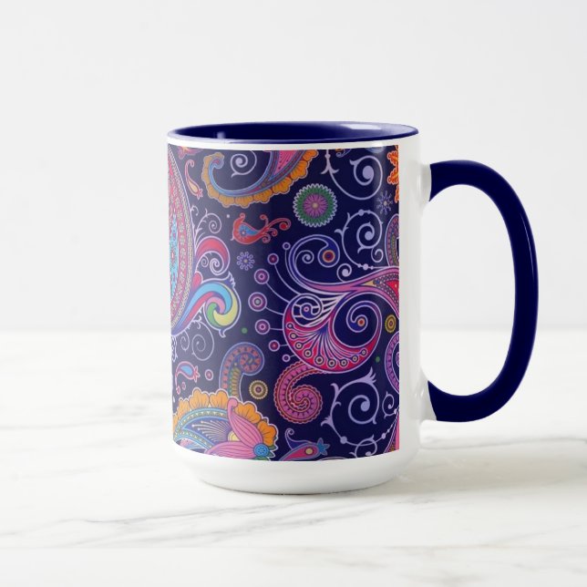 Paisley Lila pink Tasse (Rechts)